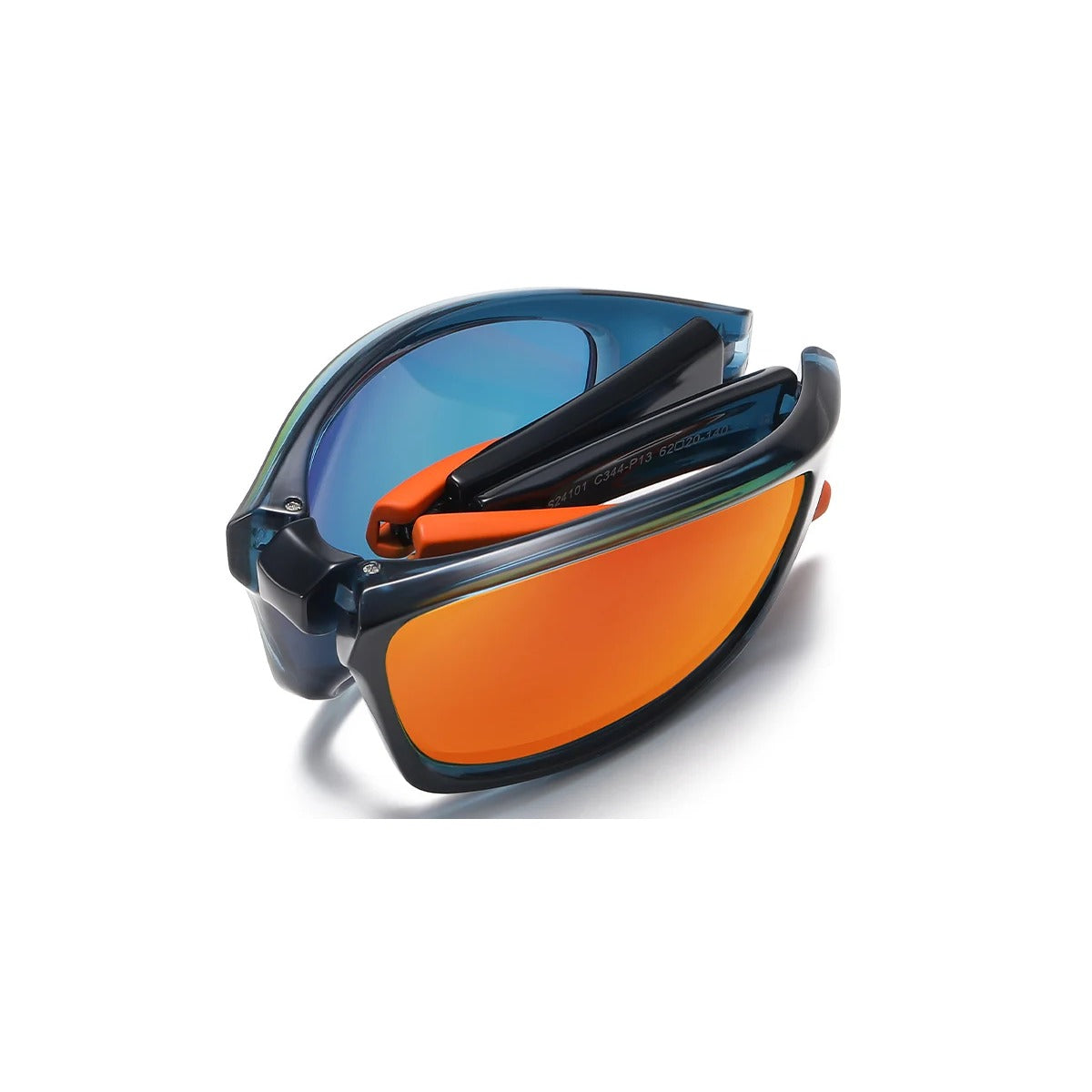 Joep Transparant Blauw Gespiegeld Rood