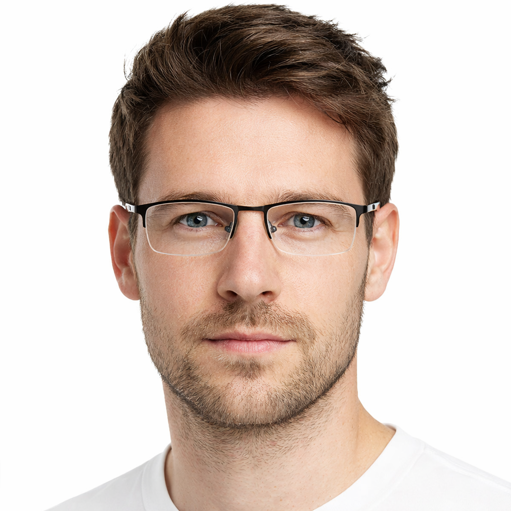 Jens – Herenbril met rechthoekige glazen